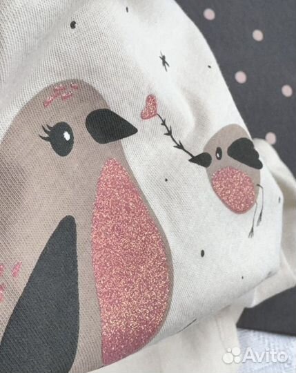 2в1 Лонгслив для девочки / хлопковый детский 98