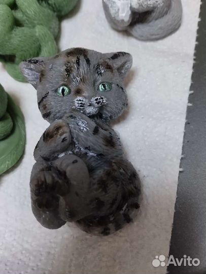 Новогодняя игрушка из мыла котик