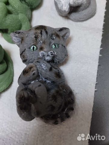 Новогодняя игрушка из мыла котик