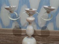 Подсвечник СССР керамика и ваза из стекла