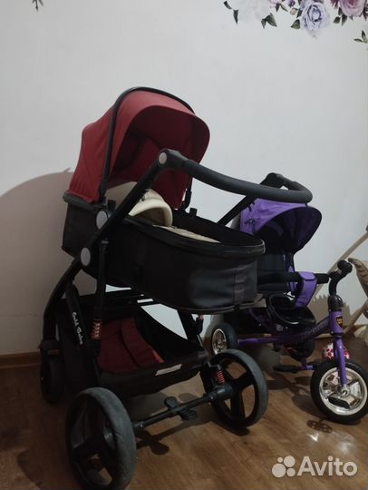 Коляска и велосипед