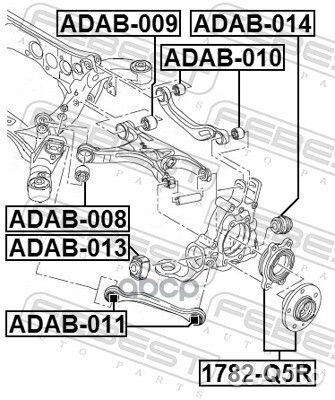 Сайлентблок задней цапфы audi Q5 2008-2017 febe