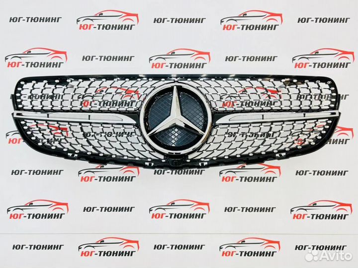 Решетка Diamond Black под камеру Mercedes GLC 253