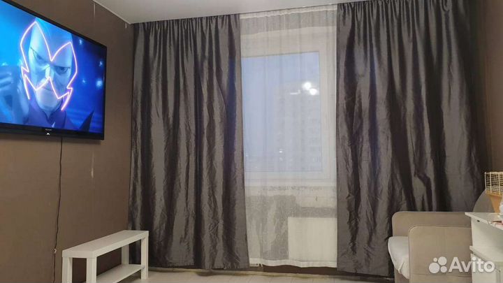 Комплект 2 штуки штор гардины темно-серого цвета