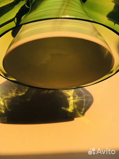 Редкая, винтажная зелёная люстра времён СССР