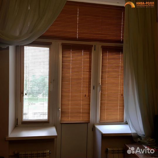 Деревянные жалюзи монтаж