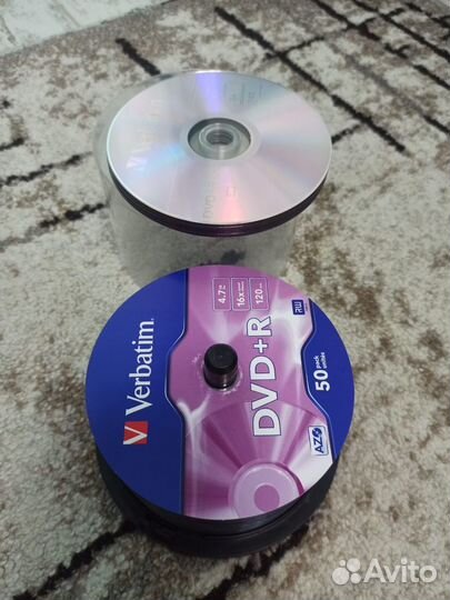 Диски DVD+r RW 4,7 гб 16 x120 мин Verbatim