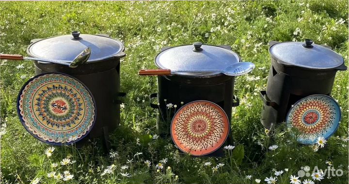 Казан узбекский с печкой на 22л