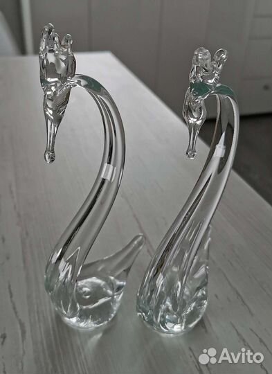 Статуэтка лебедь стекло (СССР) Гусь-хрустальный