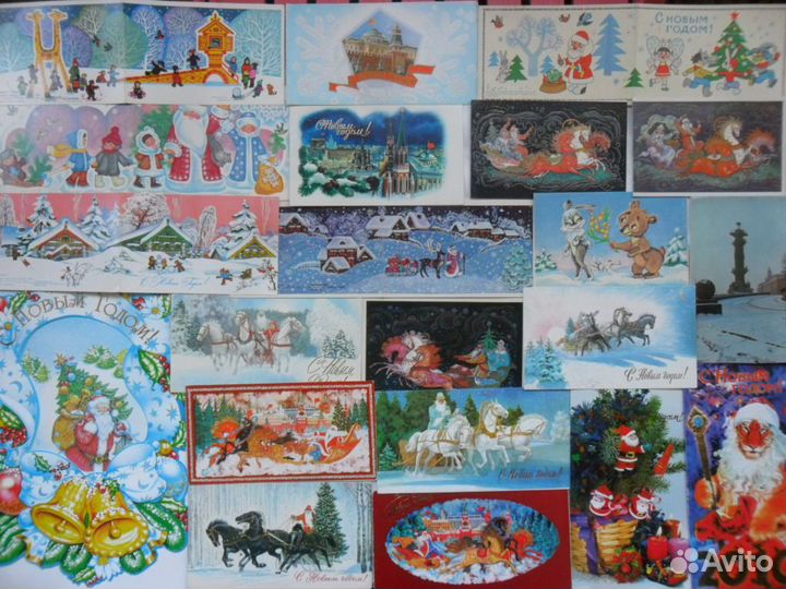Новогодние, детские 1970х - 90х годов чистые