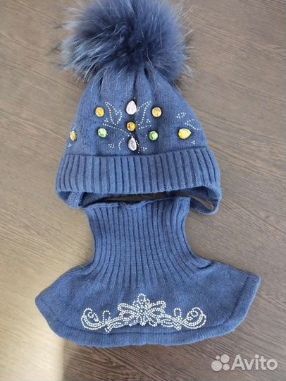 Комплект шапка и шарф для девочки