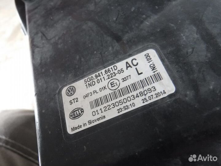 Фара противотуманная левая VW Golf MK7 (2013-2020)