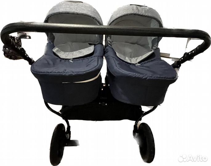 Коляска для двойни Indigo (32), темно-синий