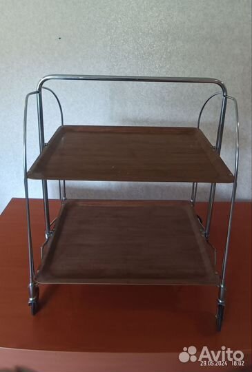 Стол раскладной сервировочный на колёсиках СССР