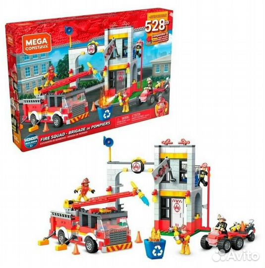 Конструктор пожарная станция 580 дет. megaconstrux