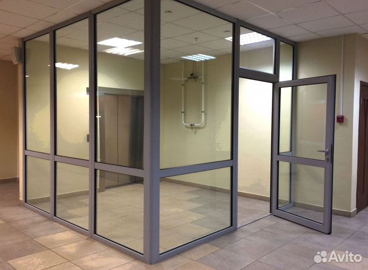 Противопожарные алюминиевые перегородки