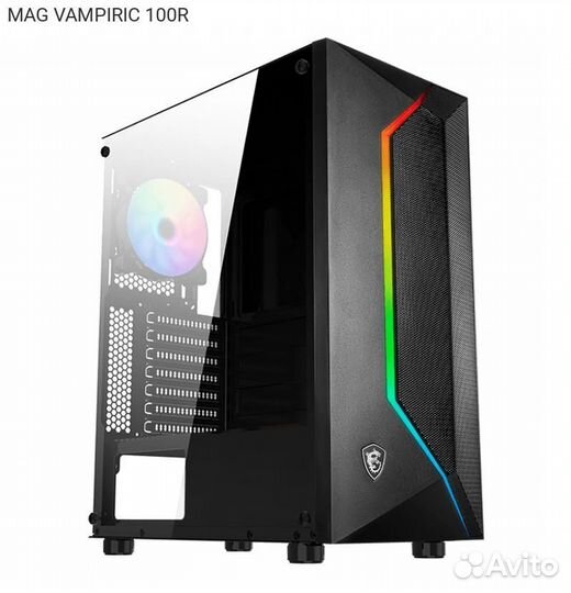 Корпус MSI MAG vampiric 100R Miditower Без бп Чёрн