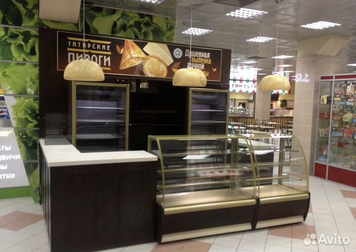 Стойка для пекарни, стойки с витриной