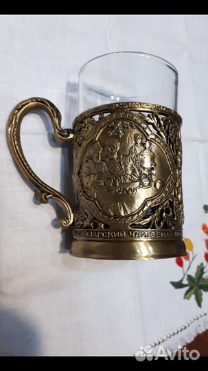 Подстаканник со стаканом
