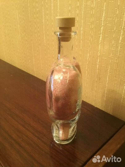 Декоративная Стеклянная бутылка в виде сердца