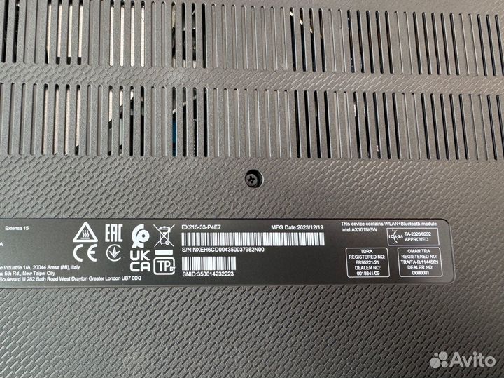 Ноутбук Acer Extensa 15 EX215 4 ядра/8гб/512 SSD