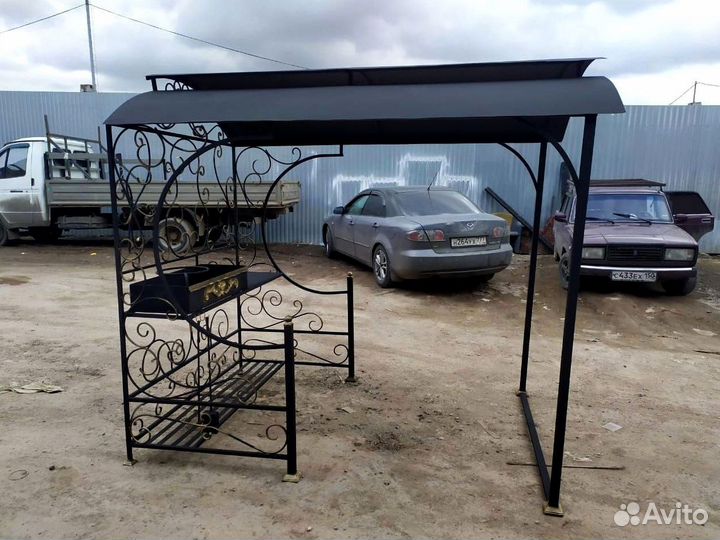 Мангал с крышей