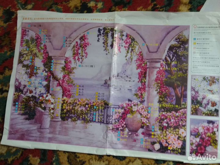 Картина вышивка лентами