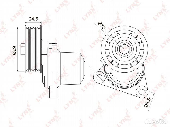 Натяжитель с роликом / приводной mazda 3(BK) 2.3T