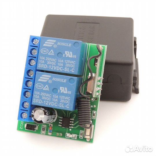 Радиоуправляемое реле 12В 433мгц 1 и 2 канальное