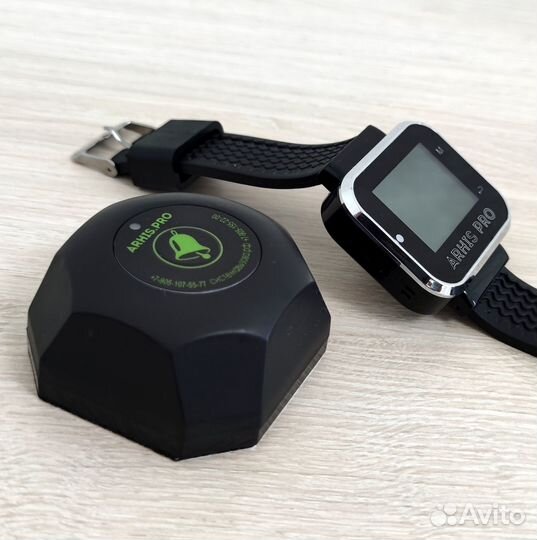 Кнопка вызова официанта модель Бургер с часами