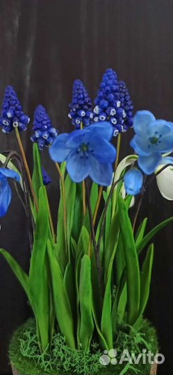 Первоцветы из полимерной глины