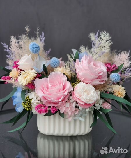 Композиция из стабилизированных цветов