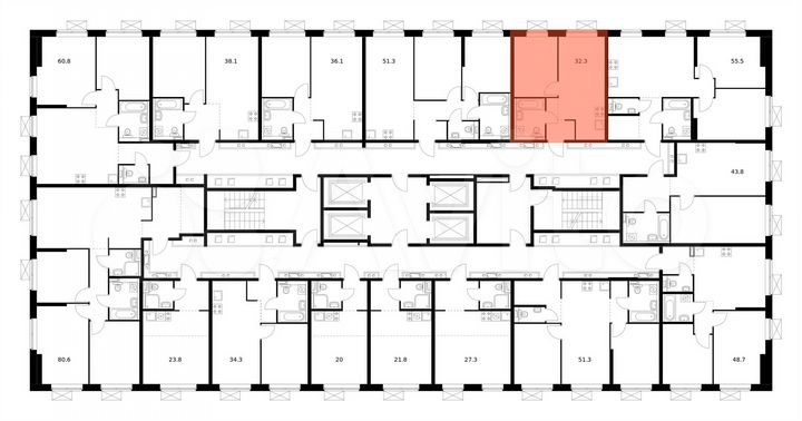 1-к. квартира, 32,3 м², 18/33 эт.