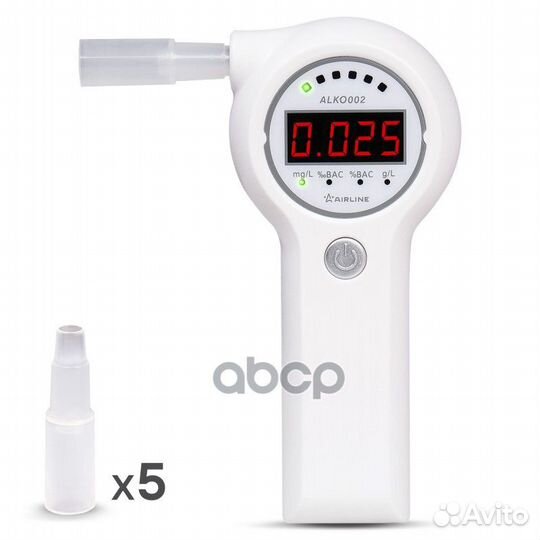Алкотестер полупроводниковый белый alko002 airline