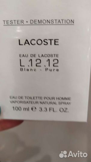 Lacoste l.12.12 blanc-pure тестер