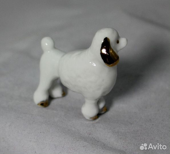 Собака Пудель Китайский фарфор Статуэтка RU*061-6
