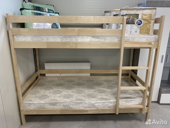 Кровать двухъярусная (сосна)