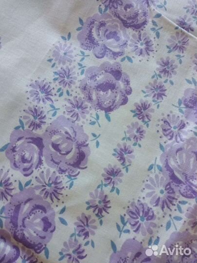 Лен,хлопок.370х150см.СССР.Простынь, скатерть.Винта