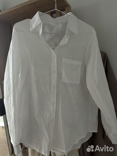 Новая рубашка лён+хлопок женская