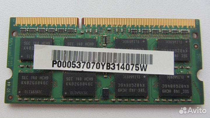 Samsung 4 гб DDR3 1333 мгц sodimm