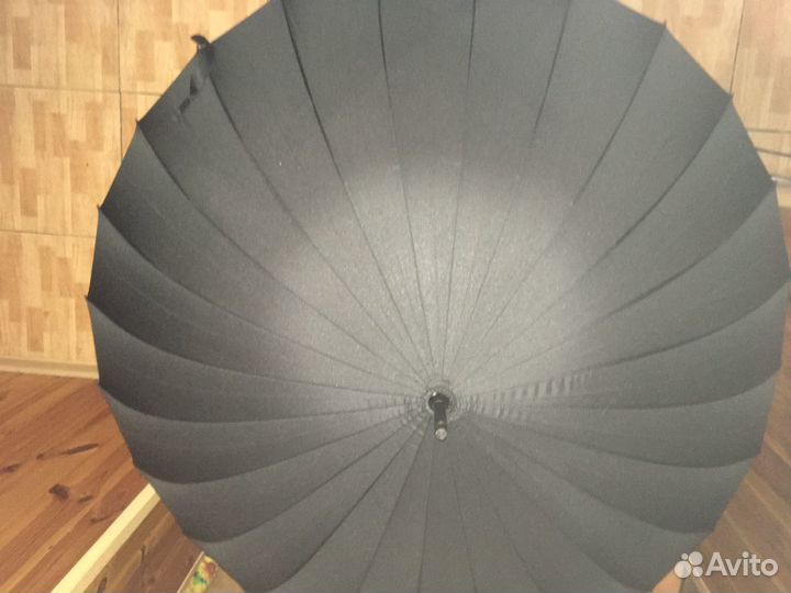 Зонт трость чёрный 16 спиц