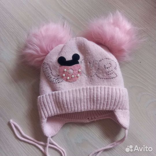 Шапки для девочки 3-7 лет