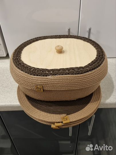 Набор (салфетки/ плейсматы и корзина) из шнура