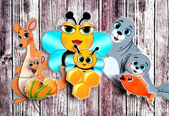 Мама и малыш (игра на липучках) часть 2