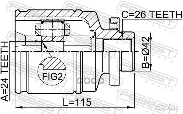 ШРУС внутр правый hyundai tucson 04- 2211-NS20RH