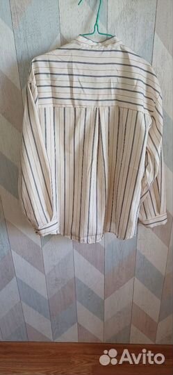 Рубашка белая в полоску