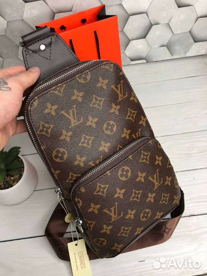 Мужская сумка слинг louis vuitton lux качества
