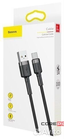 Usb Кабель-зарядка type-C Baseus Cafule 3A 1м (CAT