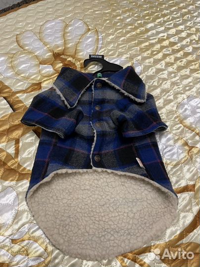 Модная утеплённая куртка для собаки с принтами