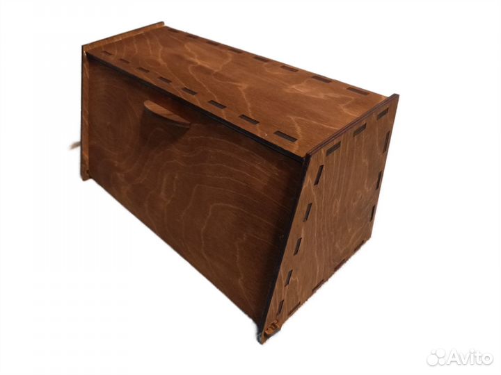 Хлебница из дерева с крышкой цвет Мокко